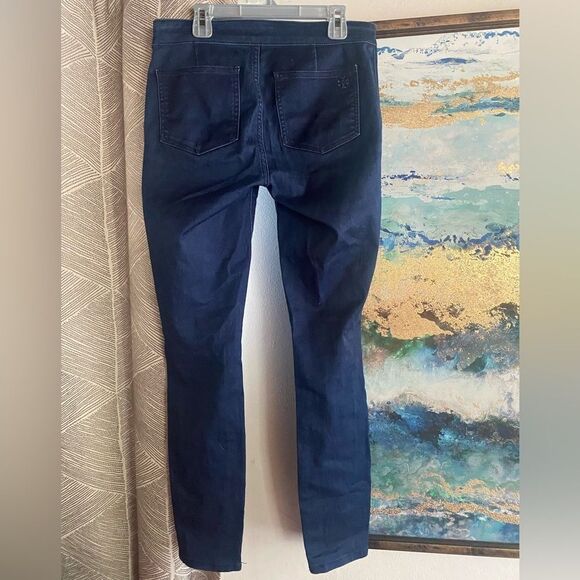 Tory Burch women's blue denim pants size 27 - Picture 2 of 16
